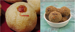 Rava laddu And Millet laddu