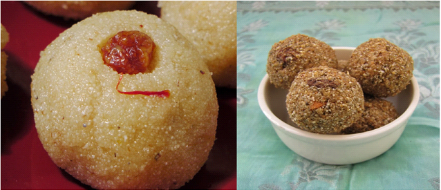 Rava laddu And Millet laddu