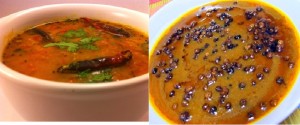 SAAMBAR AND VATHA KOZHAMBU