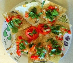 Add vegetables & little spice to Nachos