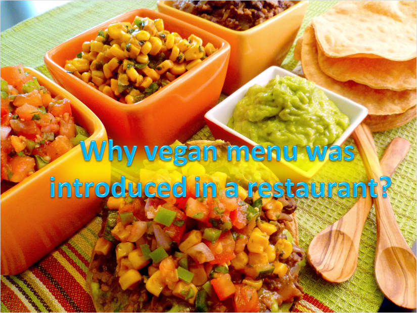 Vegan menu
