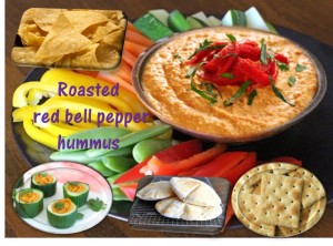 Roasted Red Bell Pepper Hummus