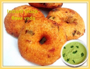 Instant Rava Vada