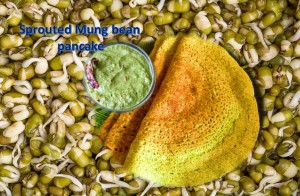 Sprouted mung bean pancake