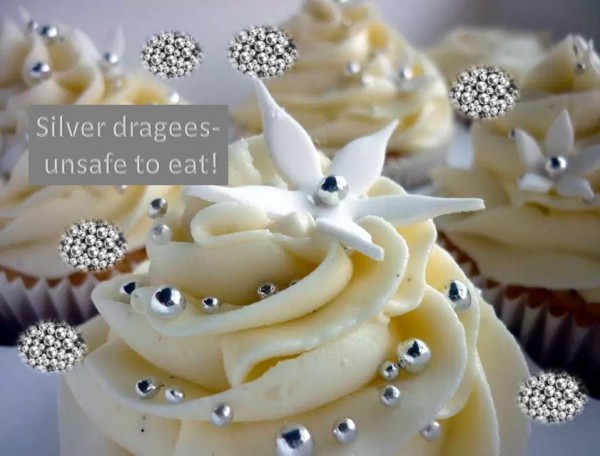 Silver dragees sprinkles are unsafe to eat - FDA