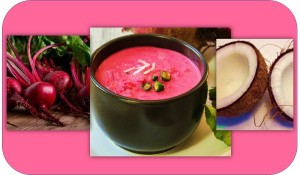 Beetroot coconut soup