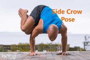 side crow pose