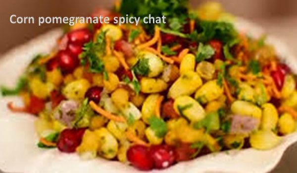 Corn pomegranate spicy chat