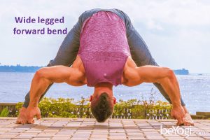 Wide legged forward bend