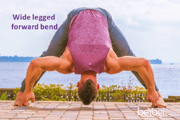 Wide legged forward bend