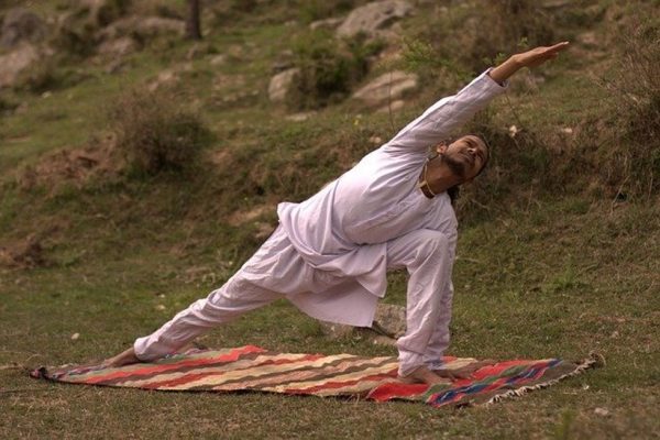 Extended side angel pose