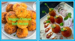 Baked veggie cheese ball