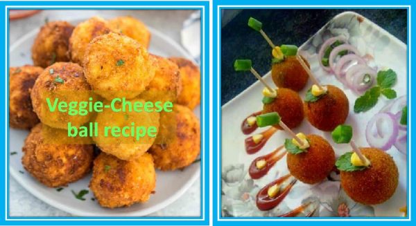 Baked veggie cheese ball