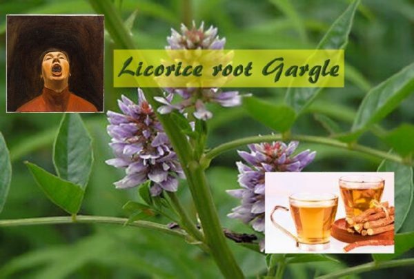 Licorice root gargle