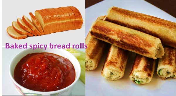 Baked spicy bread rolls