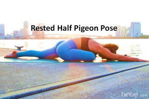 Rested half pigeon pose