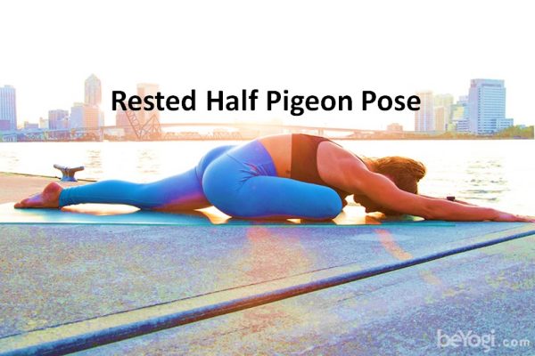 Rested half pigeon pose