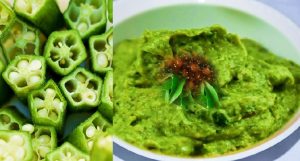 Diabetes Okra green chutney recipe