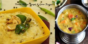 Broken wheat pongal and gotsu recipe