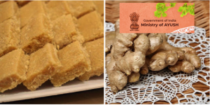 Ginger burfi recipe Ayush ministry