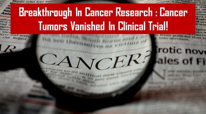 Cancer tumors vanished