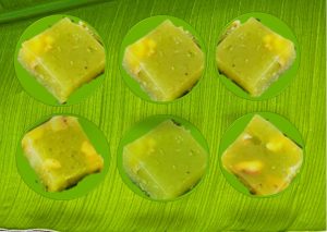 Banana leaf halwa