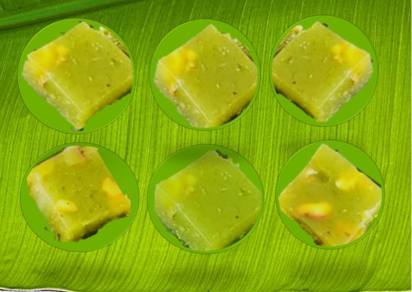 Banana leaf halwa