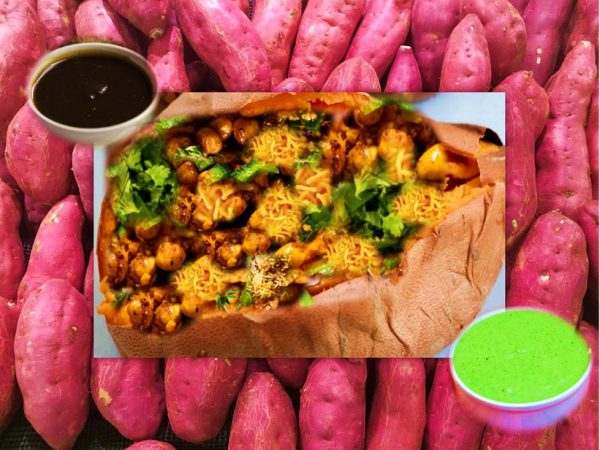 spicy chickpeas sweet potato stuffed