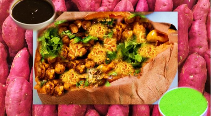 spicy chickpeas sweet potato stuffed