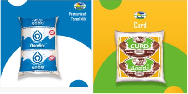 Nandini milk biodegradable package